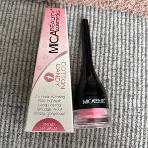 🔅5/$20 Mica Beauty Cosmetics Cotton Candy Tinted Lip Balm | Built-In Brush